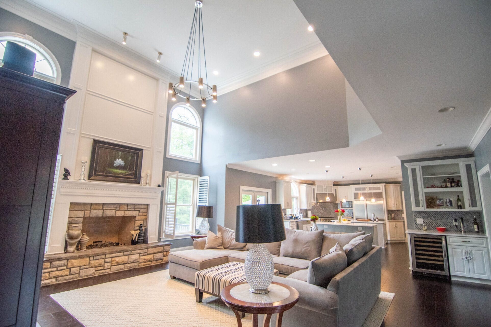 A modern design of living area